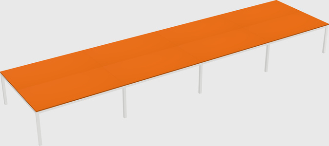 Shared rectangular desk