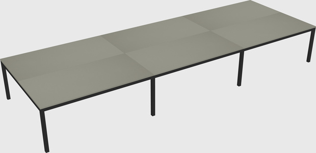 Shared rectangular desk
