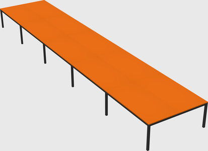 Shared rectangular desk