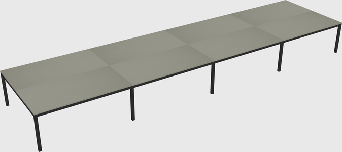 Shared rectangular desk