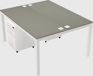 Shared rectangular desk