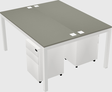 Shared rectangular desk