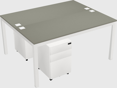 Shared rectangular desk