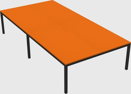 Shared rectangular desk