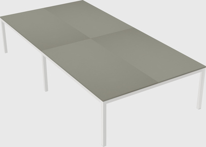 Shared rectangular desk