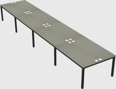 Shared rectangular desk