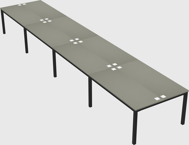 Shared rectangular desk