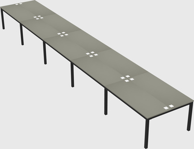 Shared rectangular desk