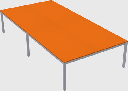 Shared rectangular desk