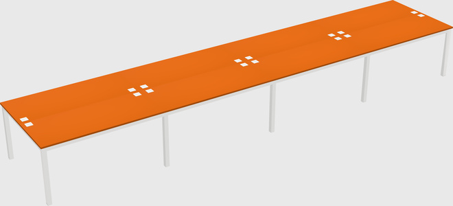Shared rectangular desk