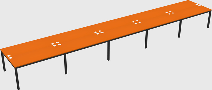 Shared rectangular desk