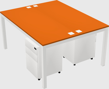 Shared rectangular desk