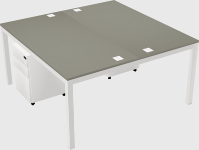 Shared rectangular desk