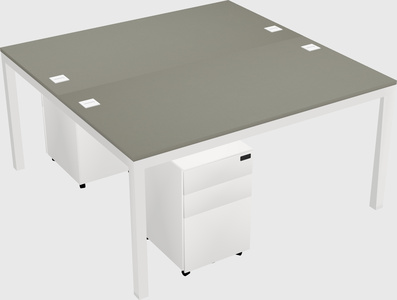 Shared rectangular desk