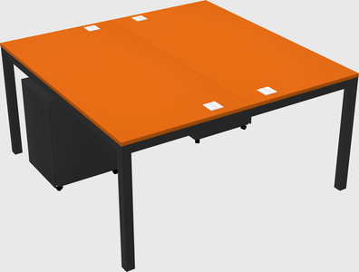 Shared rectangular desk