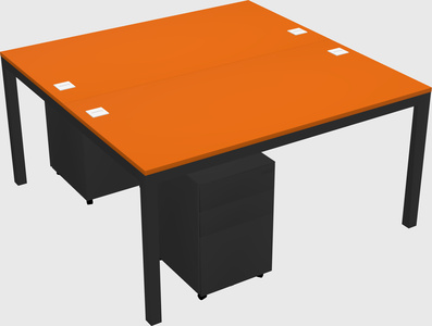 Shared rectangular desk