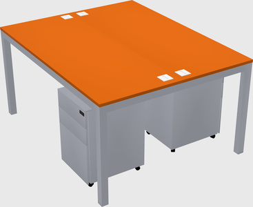 Shared rectangular desk