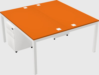 Shared rectangular desk
