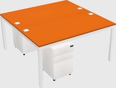 Shared rectangular desk