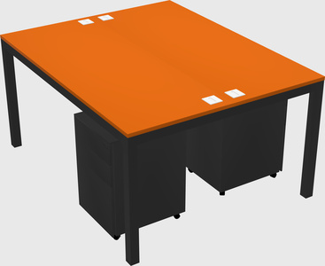 Shared rectangular desk