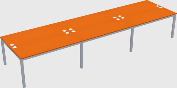 Shared rectangular desk