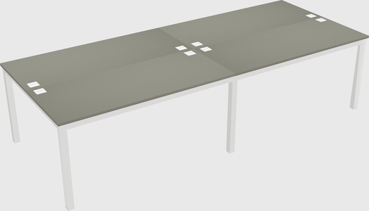 Shared rectangular desk