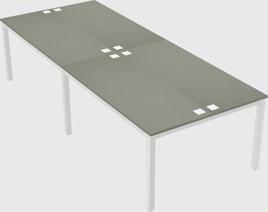 Shared rectangular desk