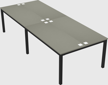 Shared rectangular desk