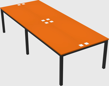 Shared rectangular desk