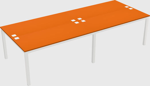 Shared rectangular desk