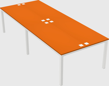Shared rectangular desk