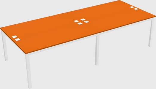 Shared rectangular desk