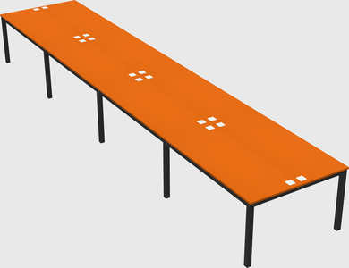Shared rectangular desk
