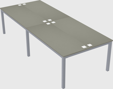Shared rectangular desk