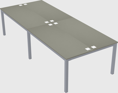 Shared rectangular desk