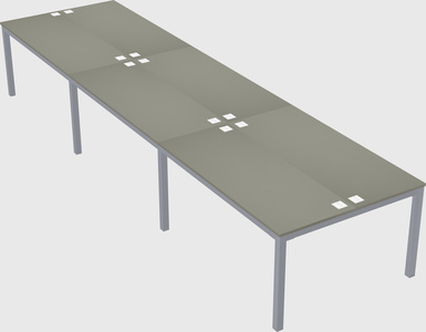 Shared rectangular desk