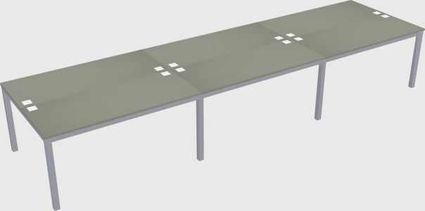 Shared rectangular desk
