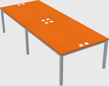 Shared rectangular desk