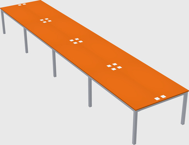 Shared rectangular desk