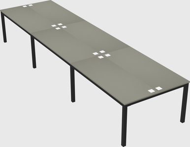 Shared rectangular desk