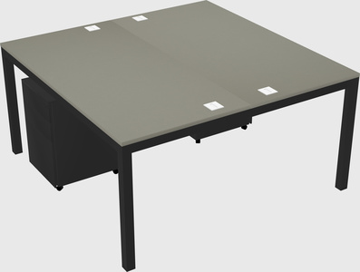 Shared rectangular desk