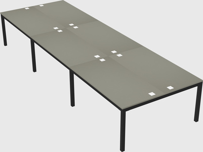 Shared rectangular desk