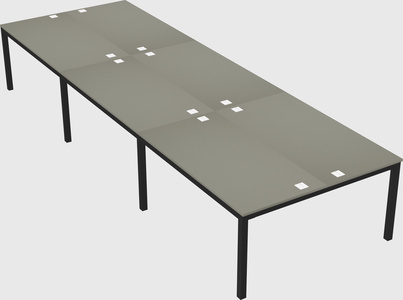 Shared rectangular desk