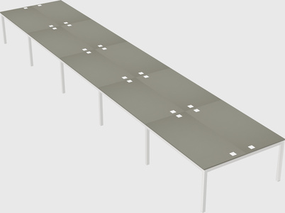 Shared rectangular desk
