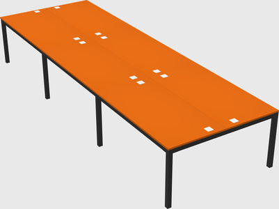 Shared rectangular desk