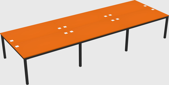 Shared rectangular desk
