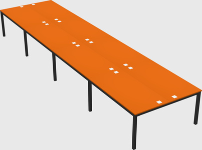 Shared rectangular desk