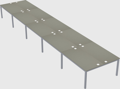 Shared rectangular desk