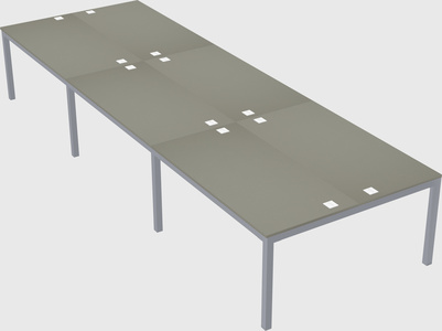 Shared rectangular desk