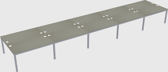 Shared rectangular desk